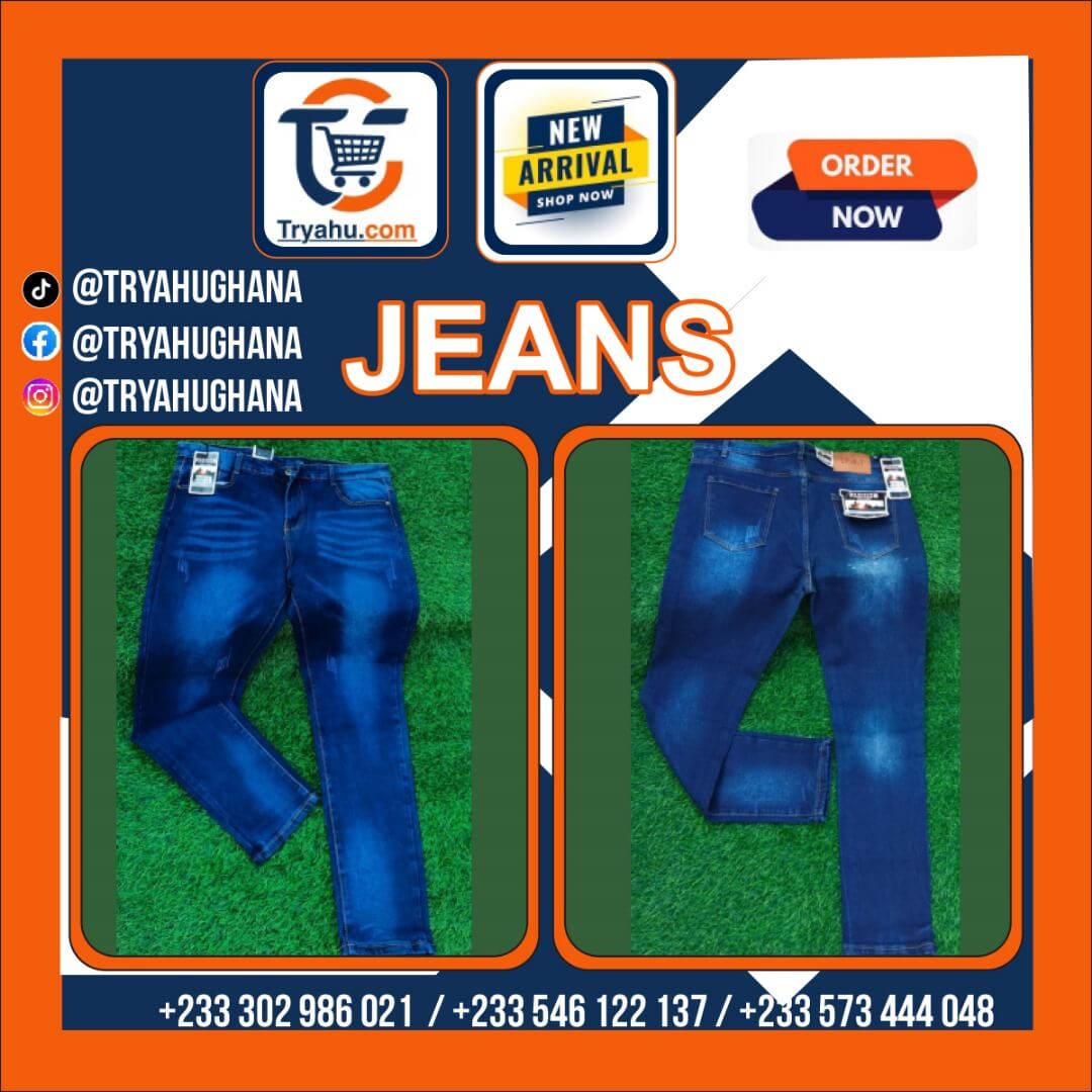 Men’s Smart Jeans Trousers | Soft Stretch Fabric | Tryahu Ghana